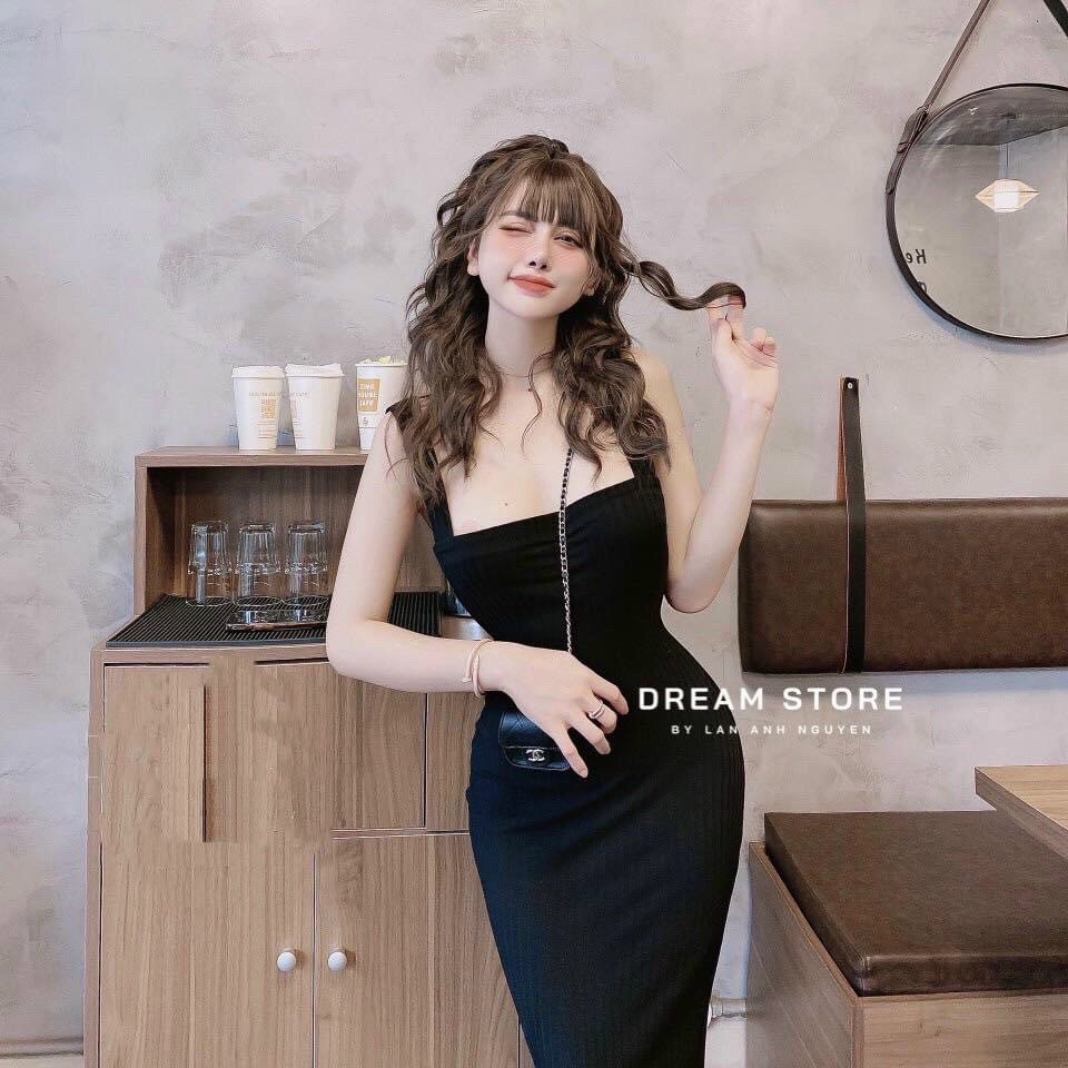 Đầm 2 dây form dài, đầm nữ maxi bảng to (Freesize)
