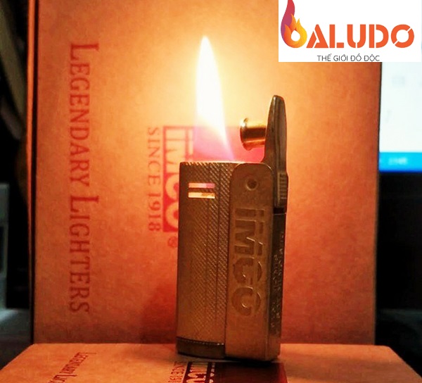 Hộp Quẹt Bật Lửa xăng đá cối kiểu cổ Imco 6800