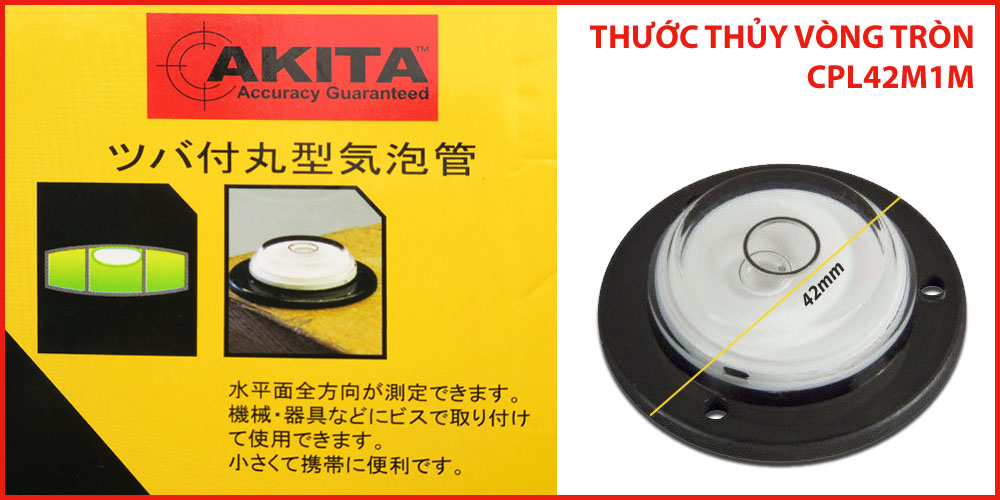 Thước thủy vòng tròn Akita CPL42M1M