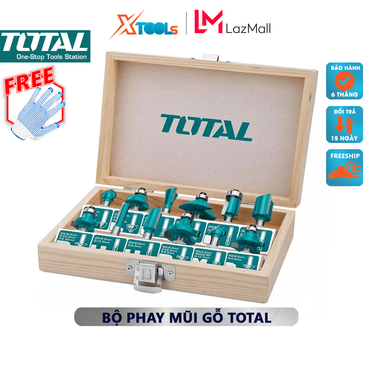 Set nose milling Wood total set nose milling shining wood diameter nose from 6mm- 12mm, weight 1kg, make groove and notches, surface shaped face, trench letter T, curve, create dreamlike, create holes [XTools mallơ