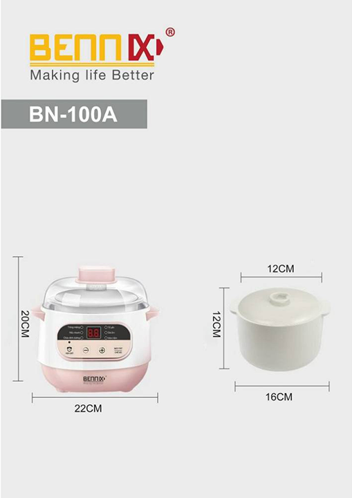 Nồi náu chậm cách thủy Bennix BN-100A