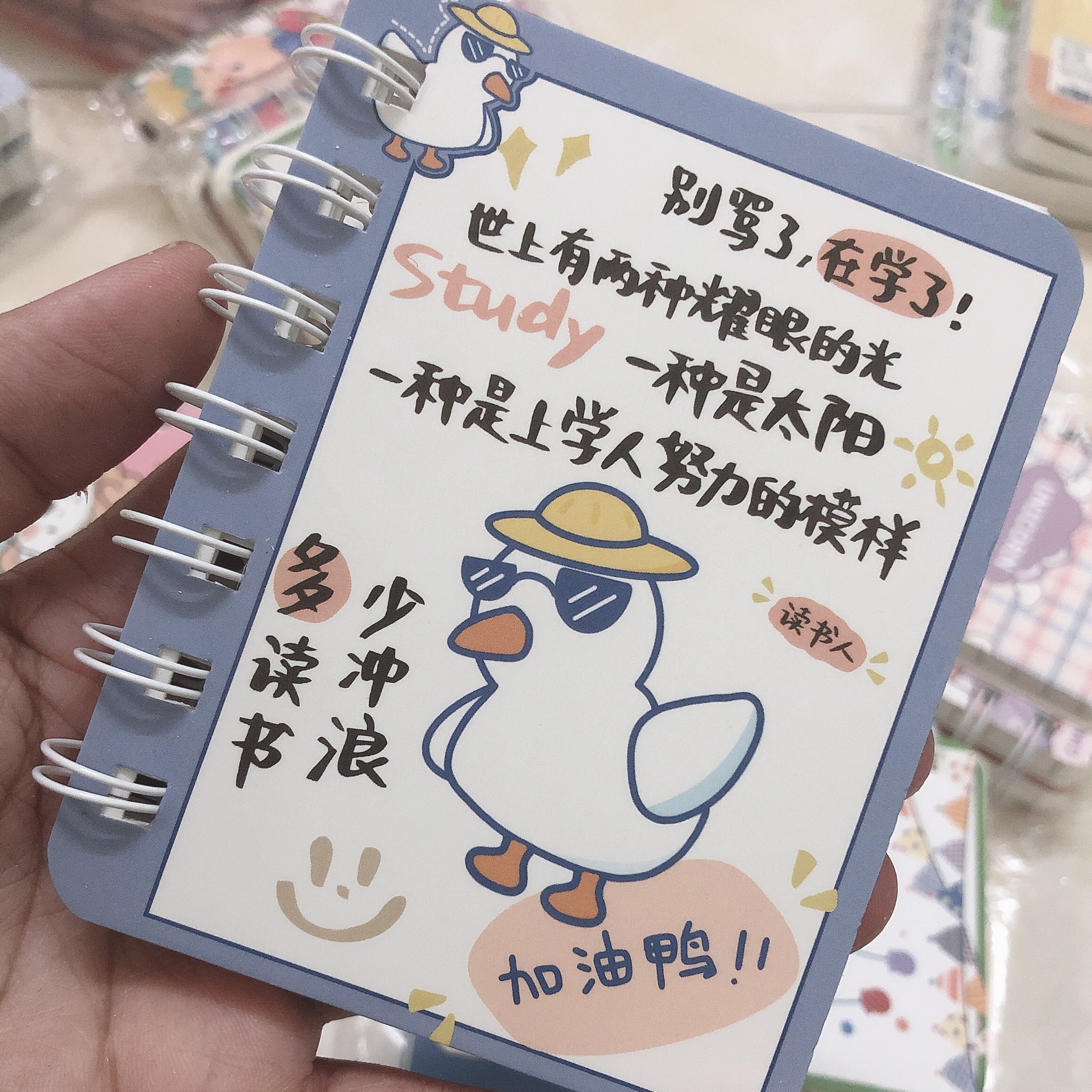 [Được chọn] Sổ tay mini gáy lò so siêu cute