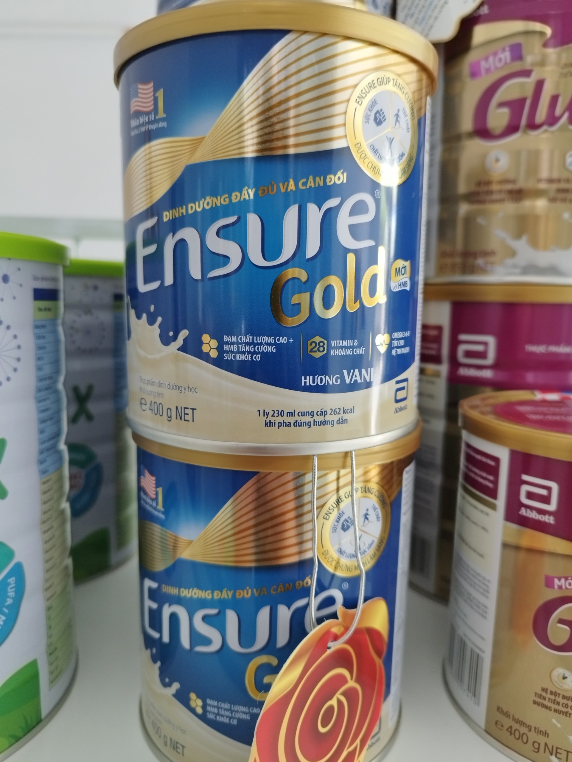 [Abbott] Sữa bột Ensure Gold Abbott hương vani (HMB) 400g [Hadala Milky]