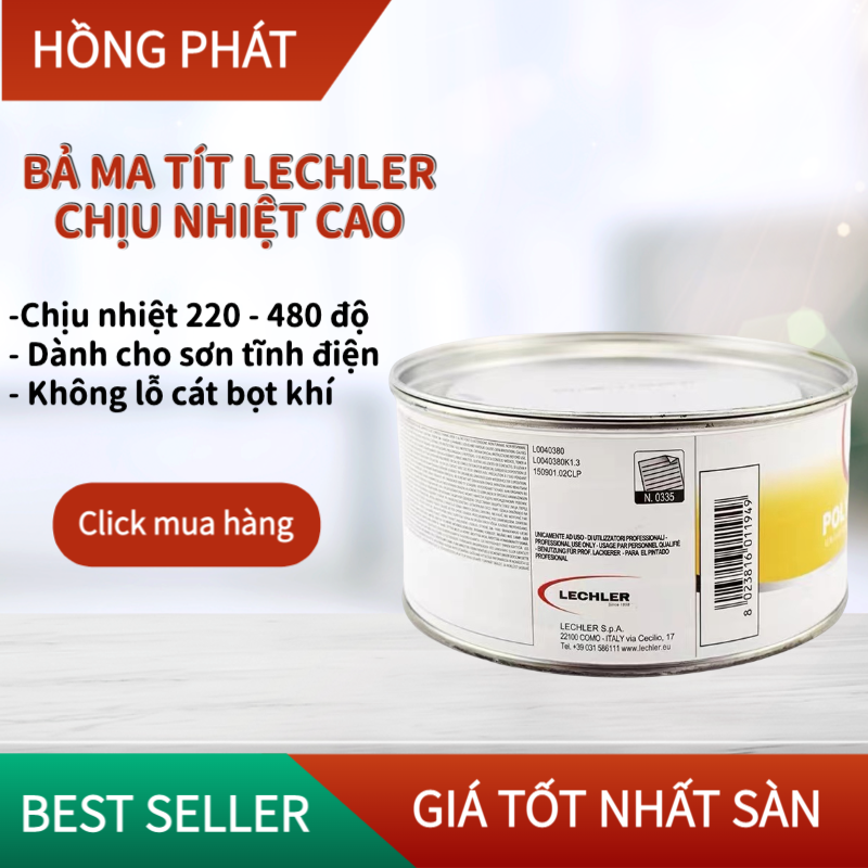 Bột bả matit LECHLER chịu nhiệt cao / Universal Polyester Putty