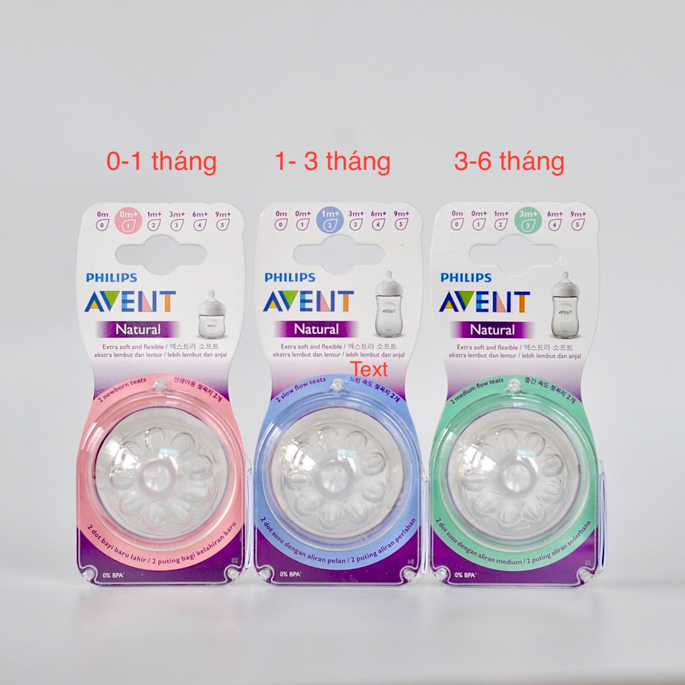 02 Núm Ti Philips Avent Natural số 1 (0 tháng+)