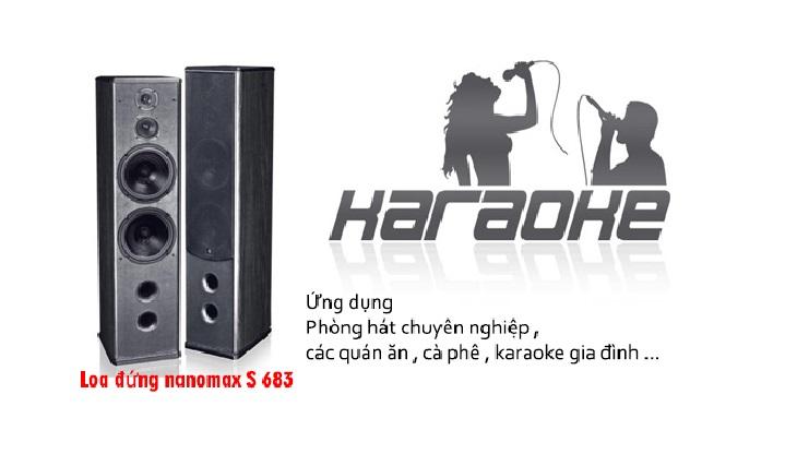 [HCM][Trả góp 0%]Loa đứng Karaoke Nanomax S-683