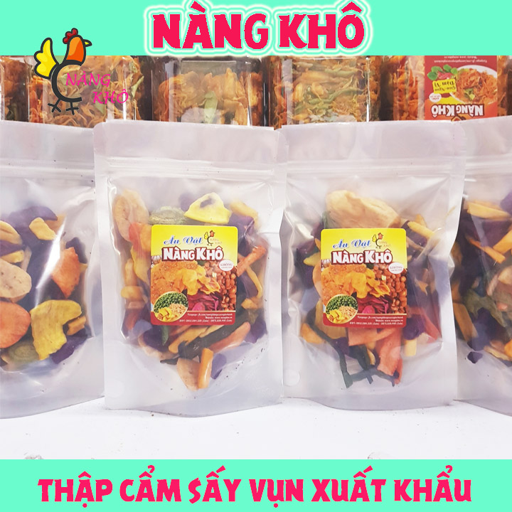 Trái Cây Sấy ( Thập Cẩm Sấy hàng vụn loại ngon đủ 10 vị ) - 100Gr | Đồ ăn vặt Nàng Khô