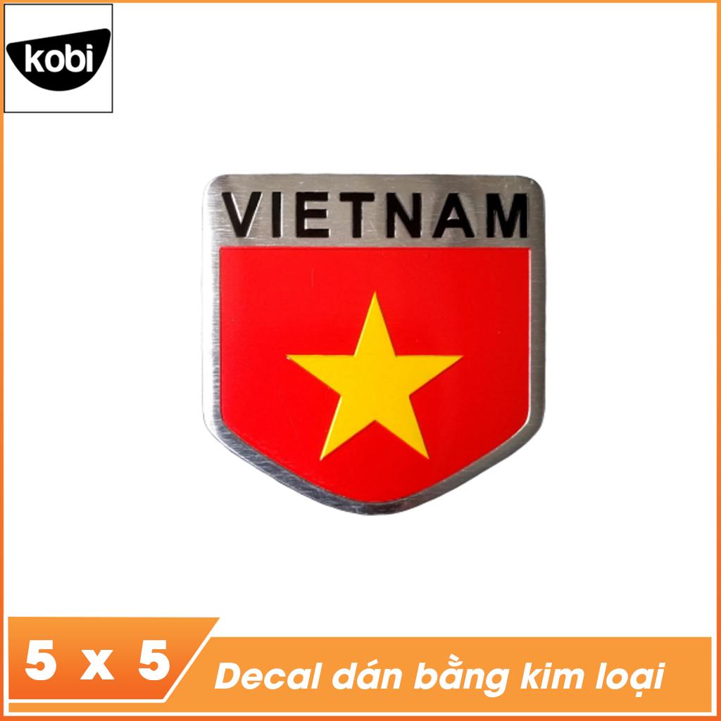 BÁO GIÁ MÁY IN YẾN VIỆT | Shopee Lazada Sendo Tiki mới nhất 56 Decal dán xe ô tô in hình Logo lá cờ Việt Nam chất liệu kim loại để dán trang trí ô tô xe máy, có sẵn băng dính phía sau, sản phẩm thiết kế đẹp, chắc chắn, sang trọng