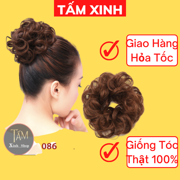 Tóc giả búi ❤️❤️ Giảm 5k khi - Tóc giả búi cột xoăn