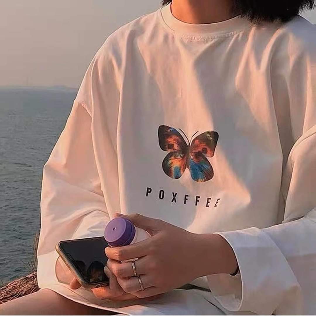 ÁO SWEATER IN CON BƯỚM DỄ THƯƠNG FORM RỘNG