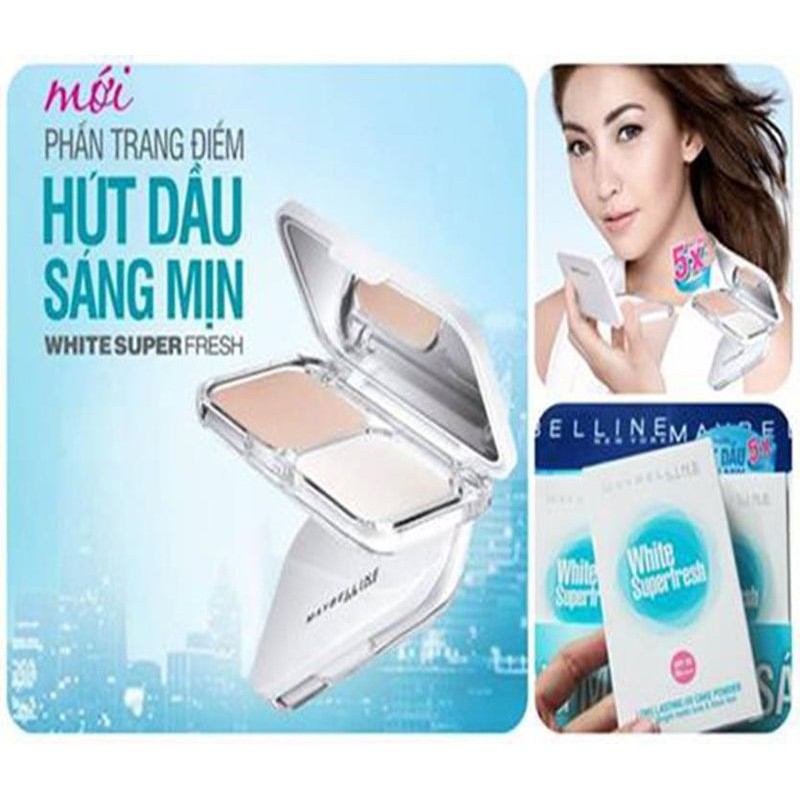 Phấn trang điểm hút dầu sáng mịn Maybelline