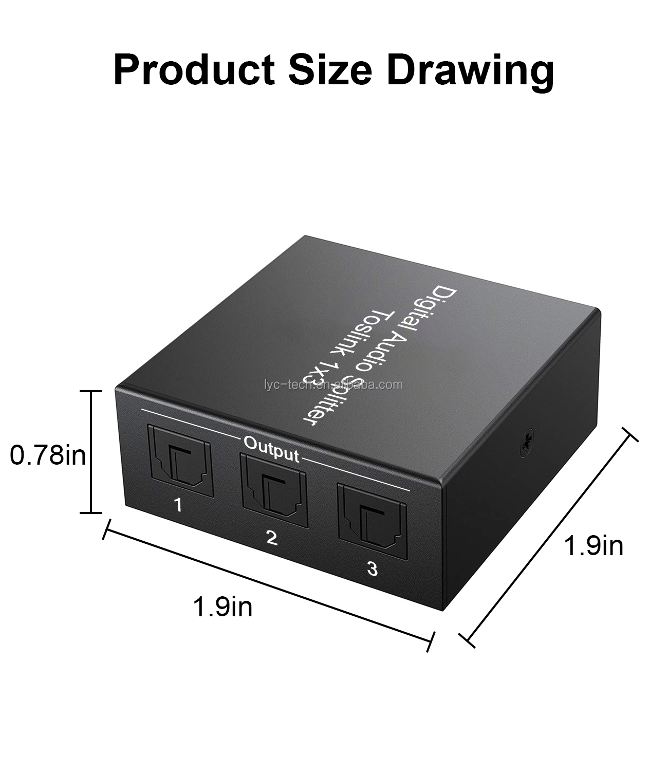 SPDIF digital optical Toslink audio splitter 1x3 splitter audio