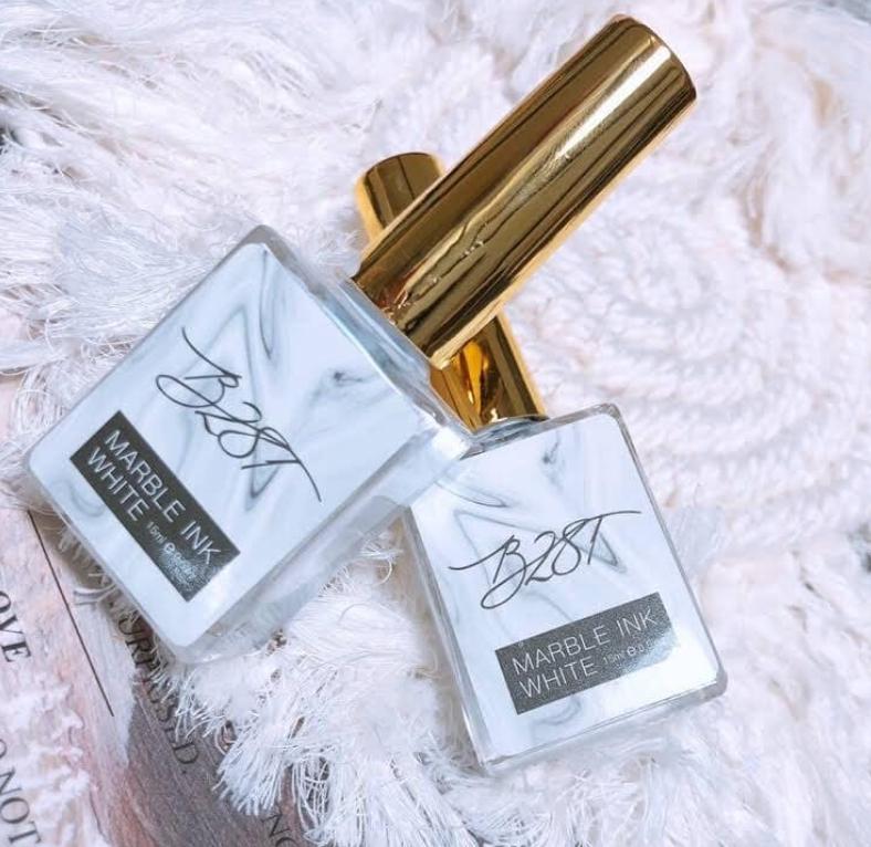 Cồn loang B281 màu đen trắng trong tạo vân đá trang trí móng
