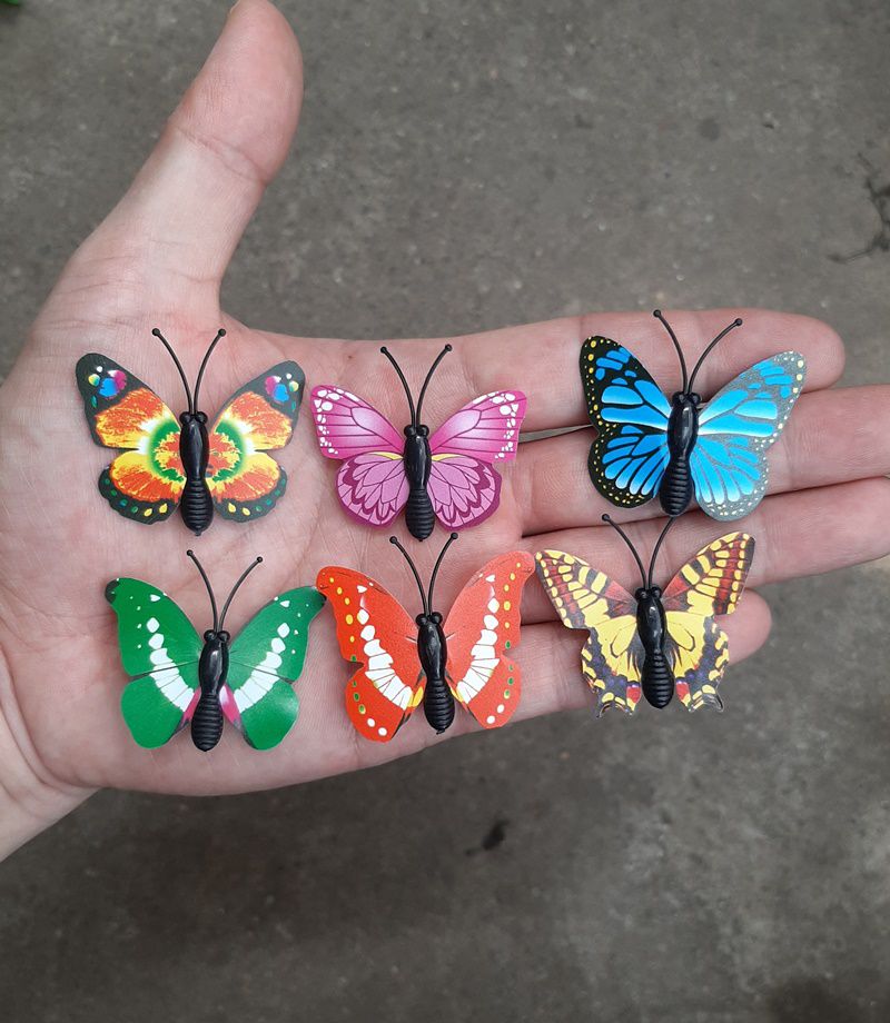 Phụ kiện trang trí tiểu cảnh: mẫu bướm nhiều màu x 3 con