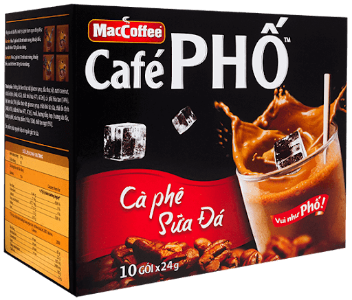 Dây cà phê Phố sữa đá MacCoffee 10 gói 24g