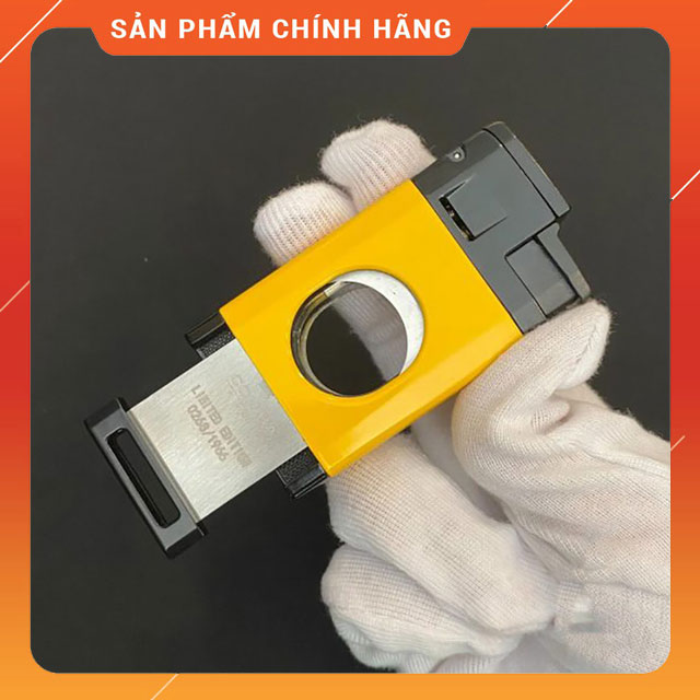 Hộp quẹt bật lửa gas cohiba cob-196 khò 3 tia cực mạnh tích hợp cắt tiện lợi - nhiều màu