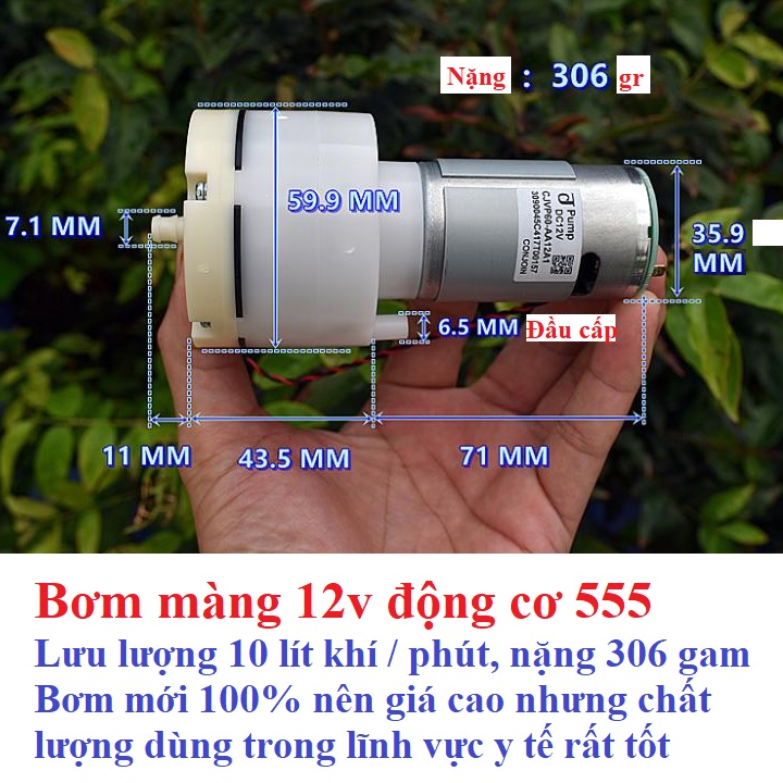 Các Loại Bơm Màng, Động cơ 12V