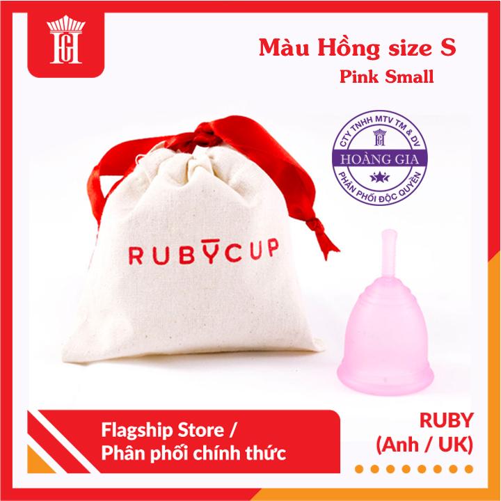 Cốc nguyệt san Ruby cup, màu Hồng size nhỏ Small (Hàng chính hãng, thương hiệu Anh) - RubyCup Menstrual Cup (Pink, size Small)