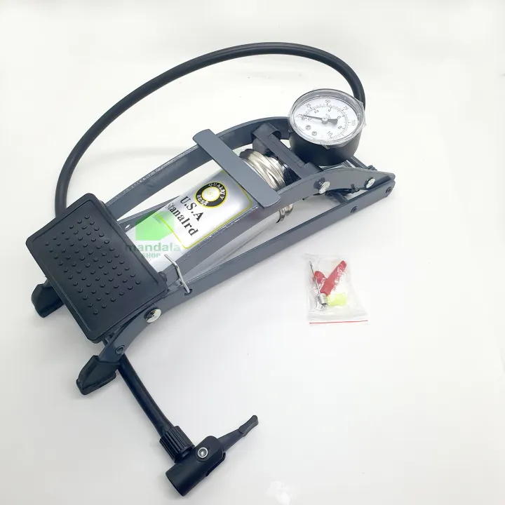 Bơm lốp mini USA - Bơm xe máy xe đạp chân 1 piston | Lazada.vn