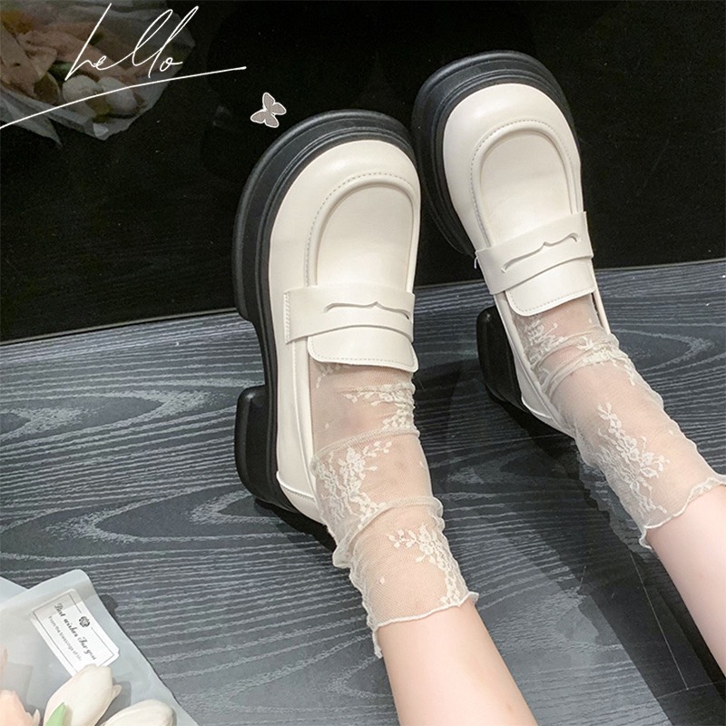Bốt nữ oxford Minmin 4Cm kiểu dáng hàn quốc da mền