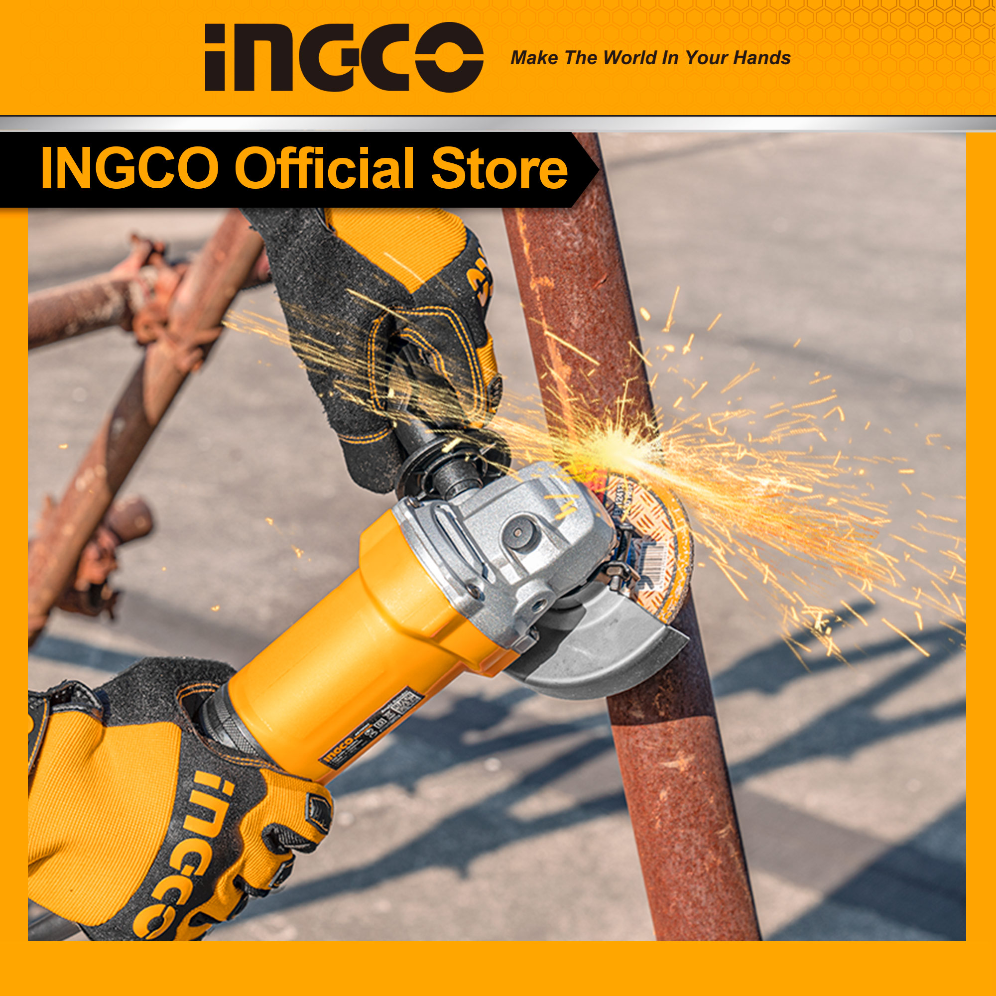 Máy mài góc ingco ag900282 900w đường kính đĩa 100mm, trục d10