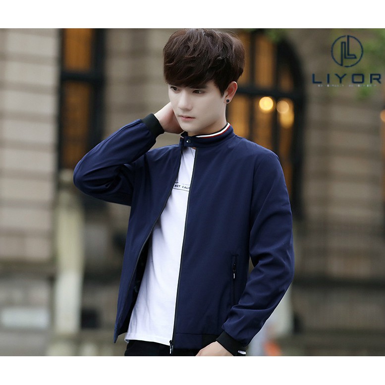 Áo khoác nam áo khoát dù cổ trụ chất liệu vải dù chống nước chắn gió phong cách Hàn Quốc TAKD3005