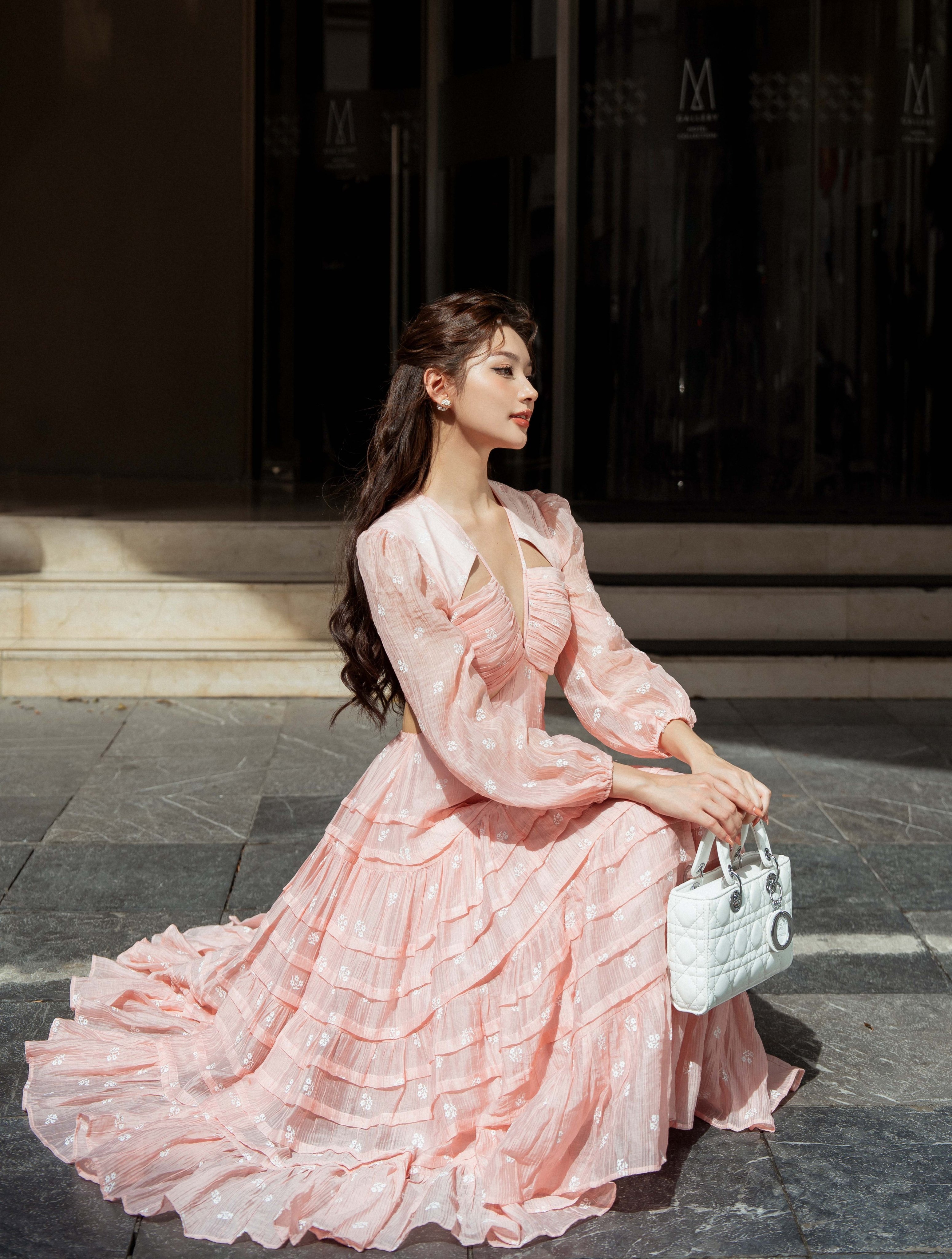 SÒ VINTAGE - CATHERINA Đầm hoa tay dài