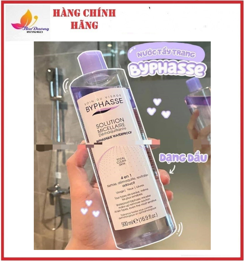 Nước Tẩy Trang Byphasse Solution Micerallaire Face_ NẮP TÍM