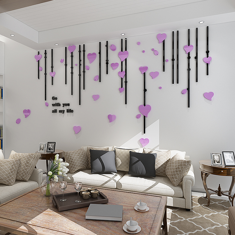 Tranh mica EPeBen dán tường nổi 3d hình mãi mãi bên nhau decor trang trí phòng khách, phòng ngủ