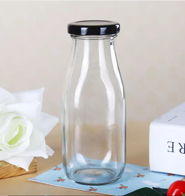 Lọ thủy tinh đựng nước ép, sữa hạt - 200ml, nắp thiếc