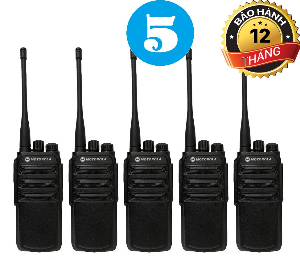 Bộ 5 Bộ đàm Motorola CP838 (Siêu bền, Loa chống từ tính, Pin 3800mAh, cự ly liên lạc xa)