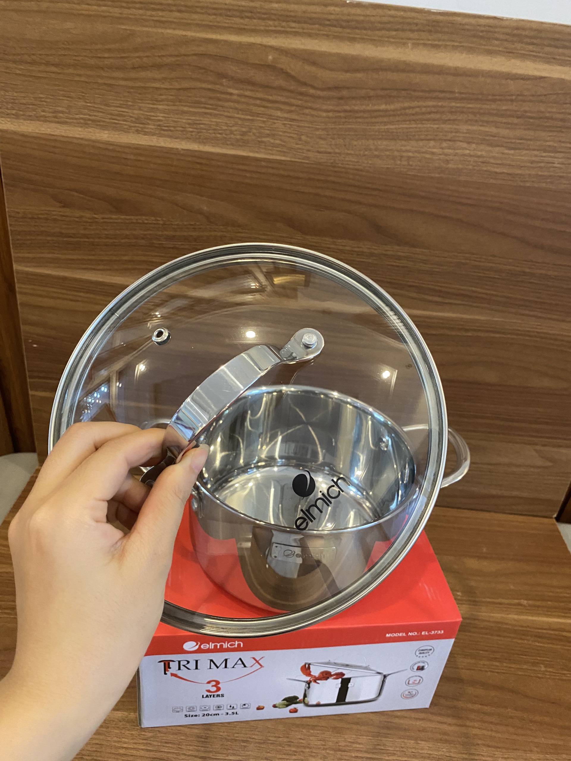 NỒI INOX CAO CẤP 3 LỚP ĐÁY LIỀN TRI-MAX 20CM