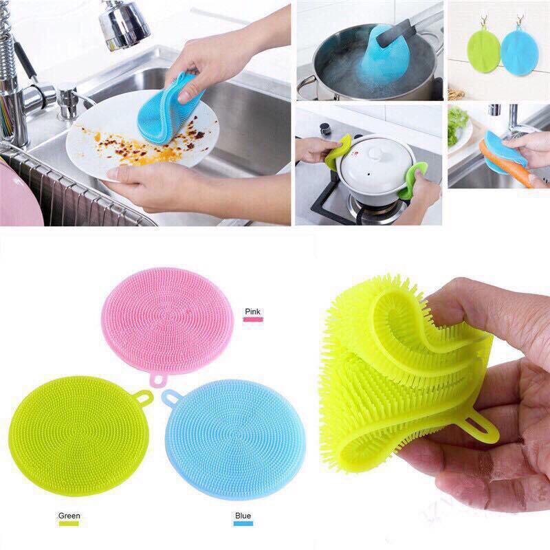 [HCM]Combo 2 Miếng rửa bát silicon tiện dụng