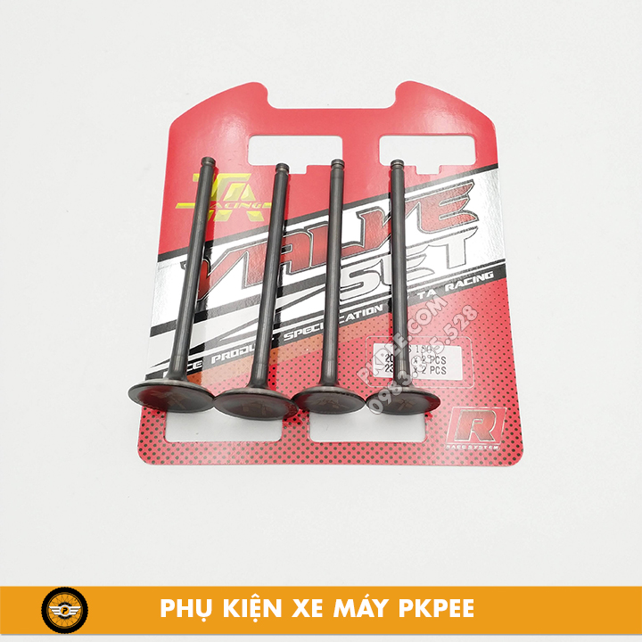 Bộ 4 Cây Xupap Hợp Kim TA Racing Exciter, Winner, Raider, Satria