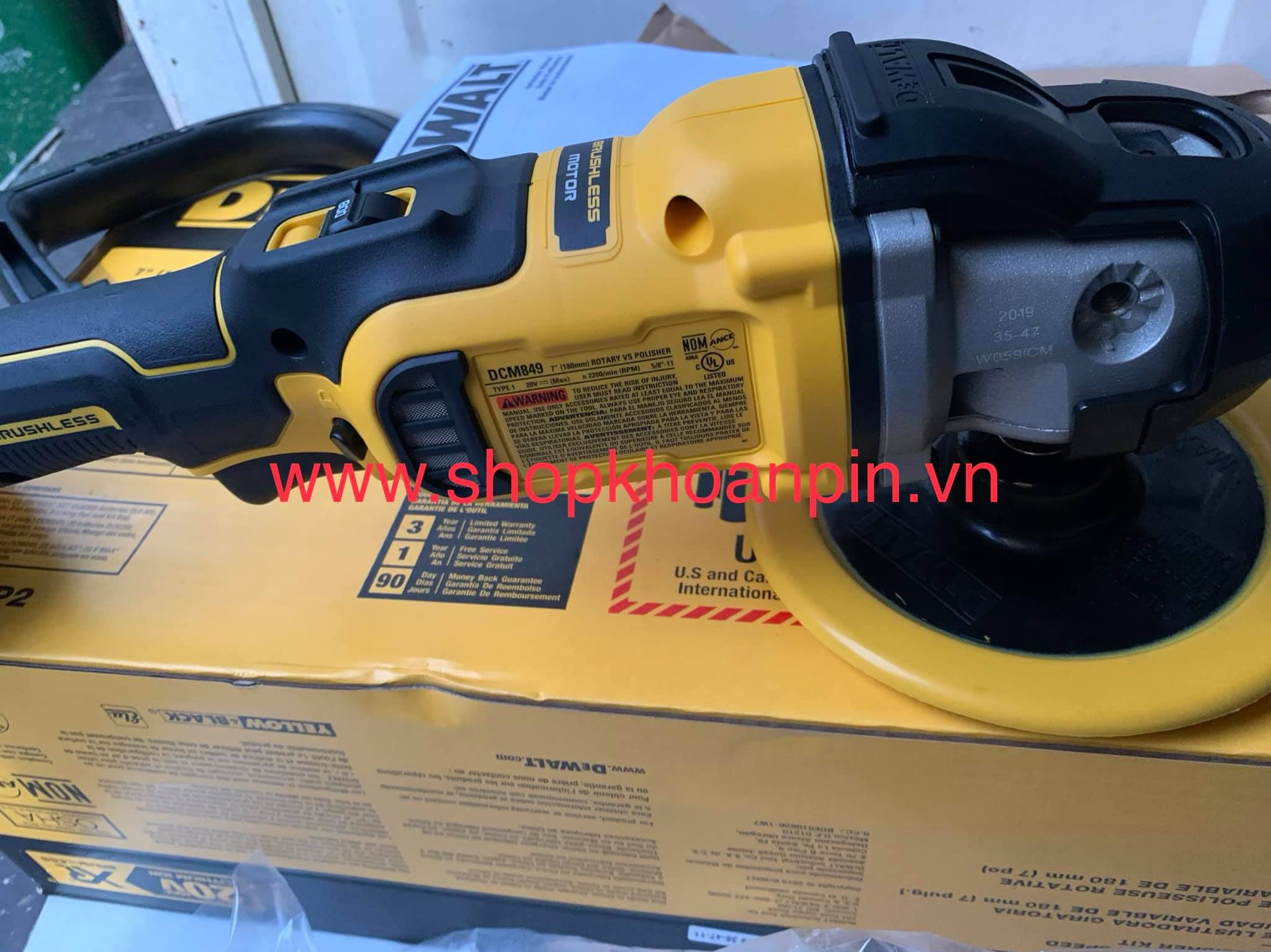 [HCM]Máy đánh bóng dewalt DCM849 20v (thân máy)