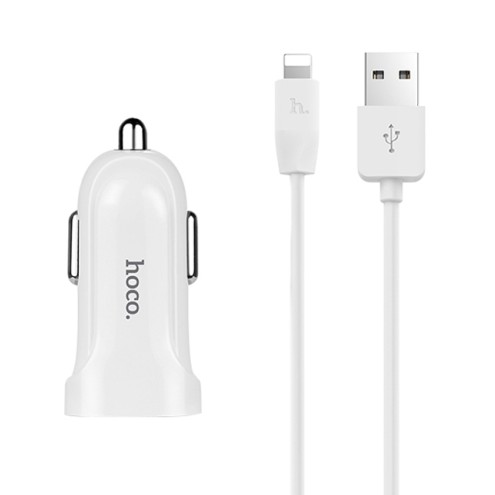 Tẩu sạc oto HOCO Z2 (ko cáp) (kèm cáp lightning Micro)