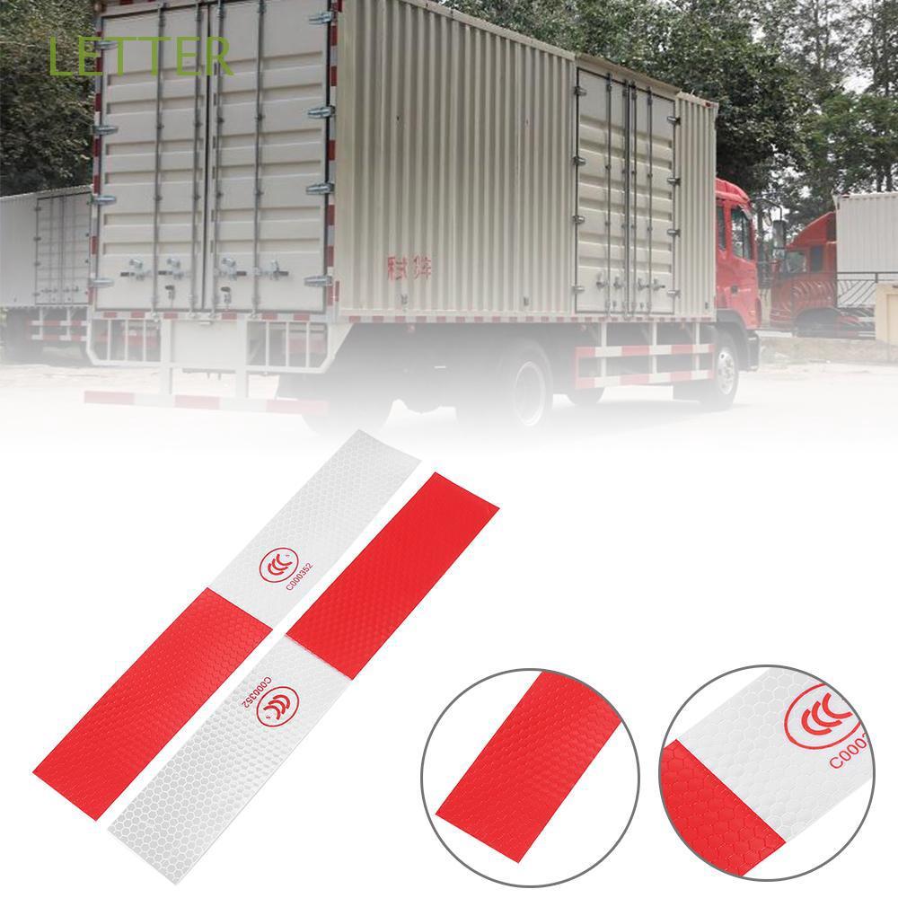 Combo 10 miếng Decal phản quang Trắng Đỏ 4.6cm x 30cm