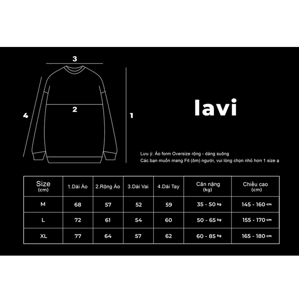 Áo sweater LAVI - SAIGON nỉ chân cua