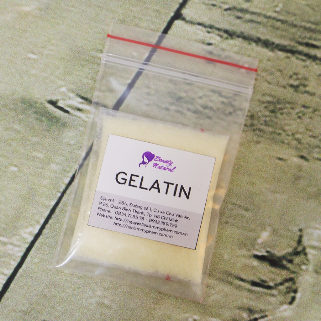 [HCM]Bột gelatin (chất tạo đặc trong mỹ phẩm) - 10g/50g -10g