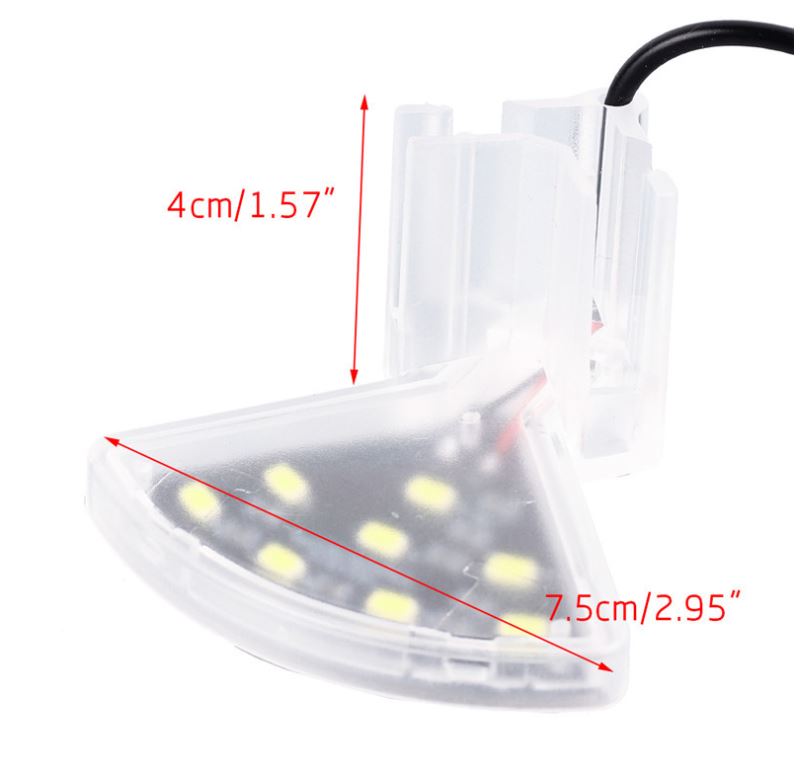 Đèn kẹp góc led M3 cho bể cá mini, bể tròn