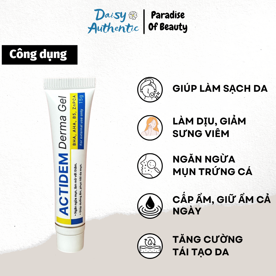 Kem Giảm Mụn Actiderm Derma Gel 18g