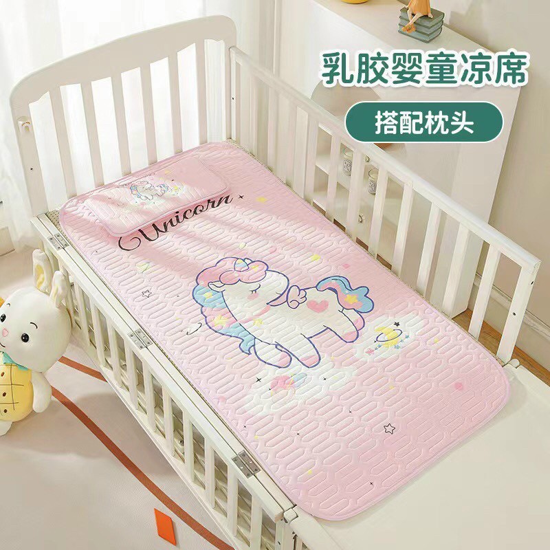 [HÀNG LOẠI 1] Chiếu điều hoà cao su non kèm gối cho bé (mẫu mới nhất 2026)