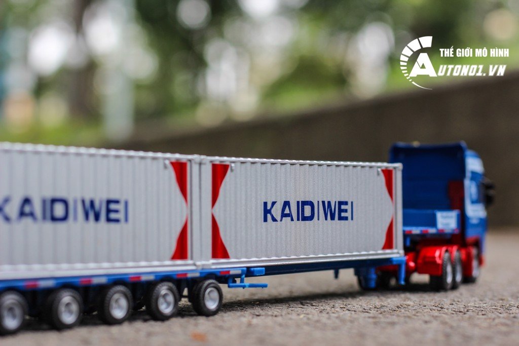 MÔ HÌNH XE CONTAINER HẠNG NẶNG XANH 1:50 KAIDIWEI 6625