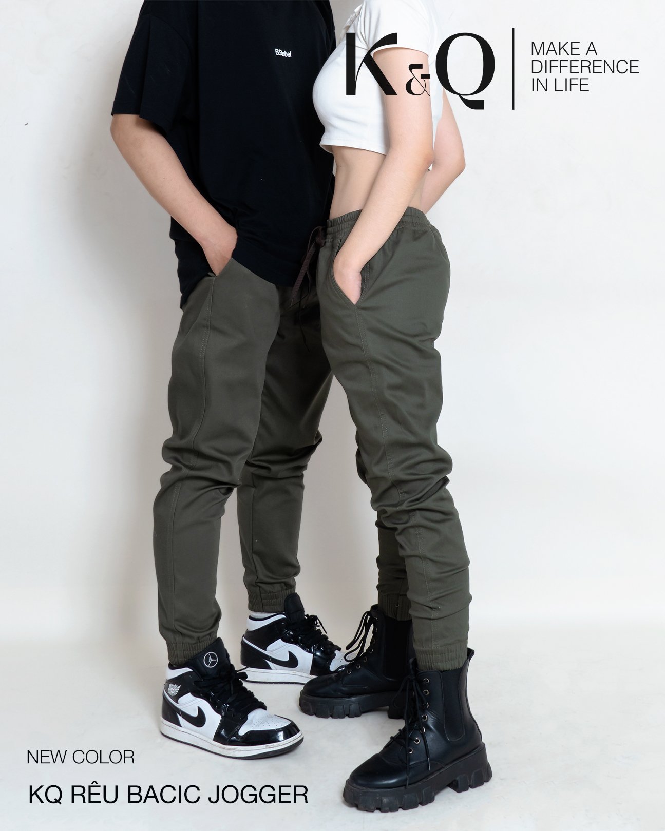 QUẦN JOGGER KAKI LƯNG THUN BO CHÂN CO GIÃN CAO CẤP