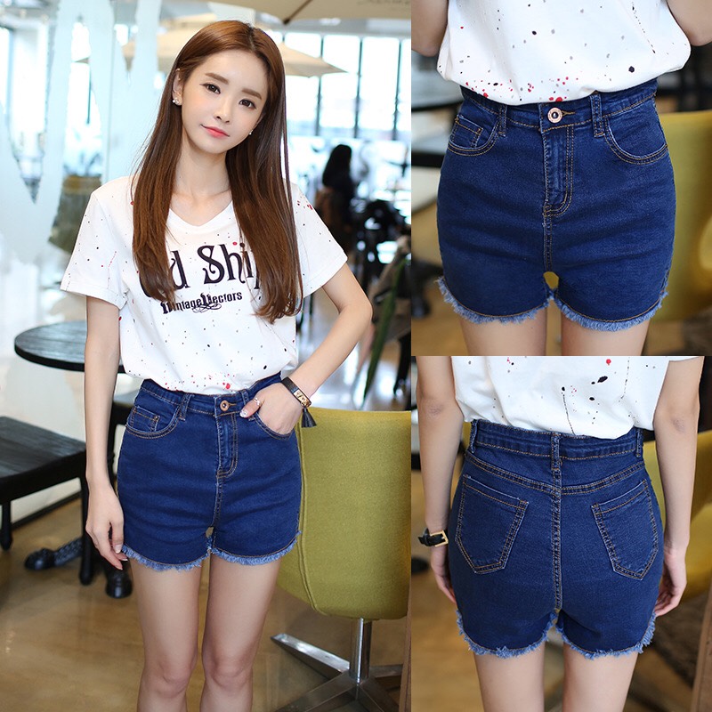 Quần short jeans nữ co giãn