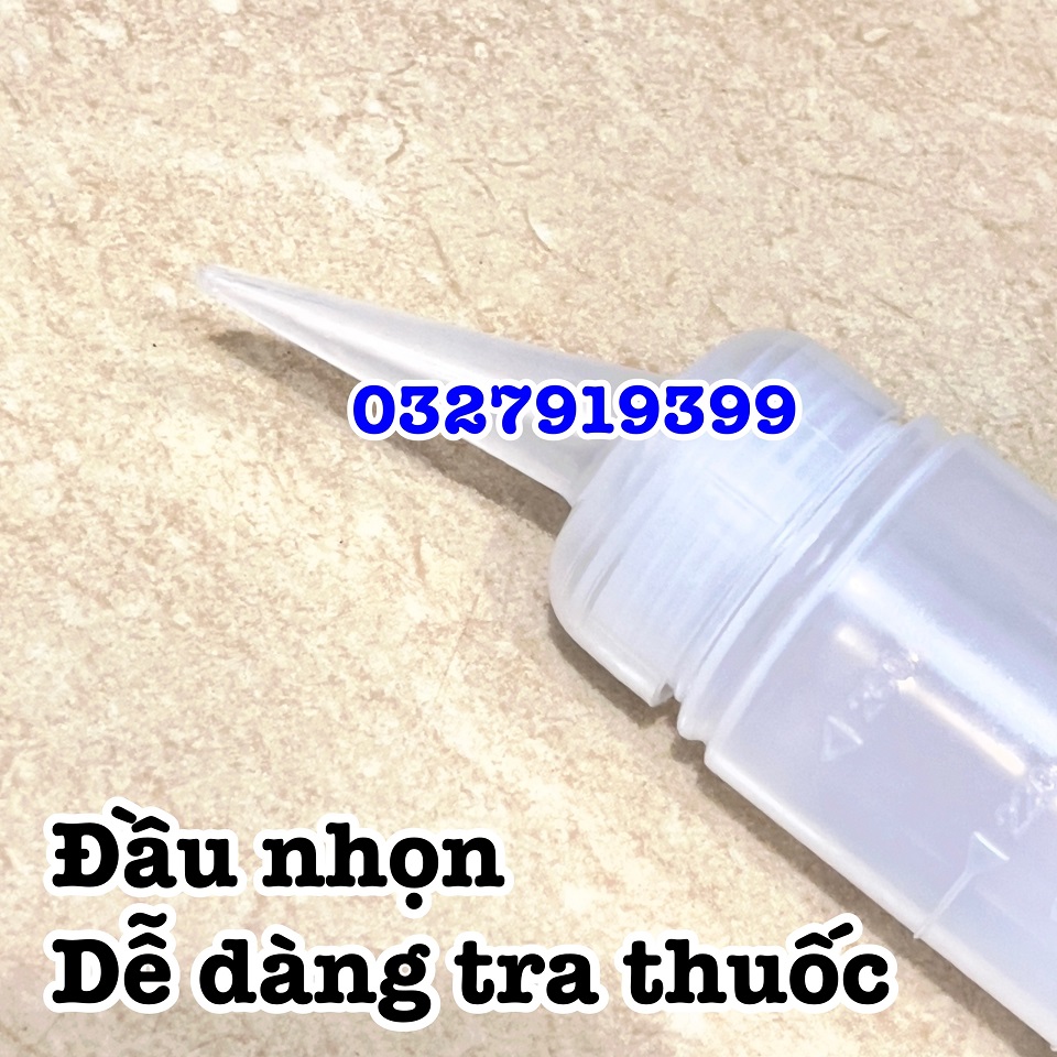 Bình châm có vạch chia, bình xịt tra thuốc dập tóc