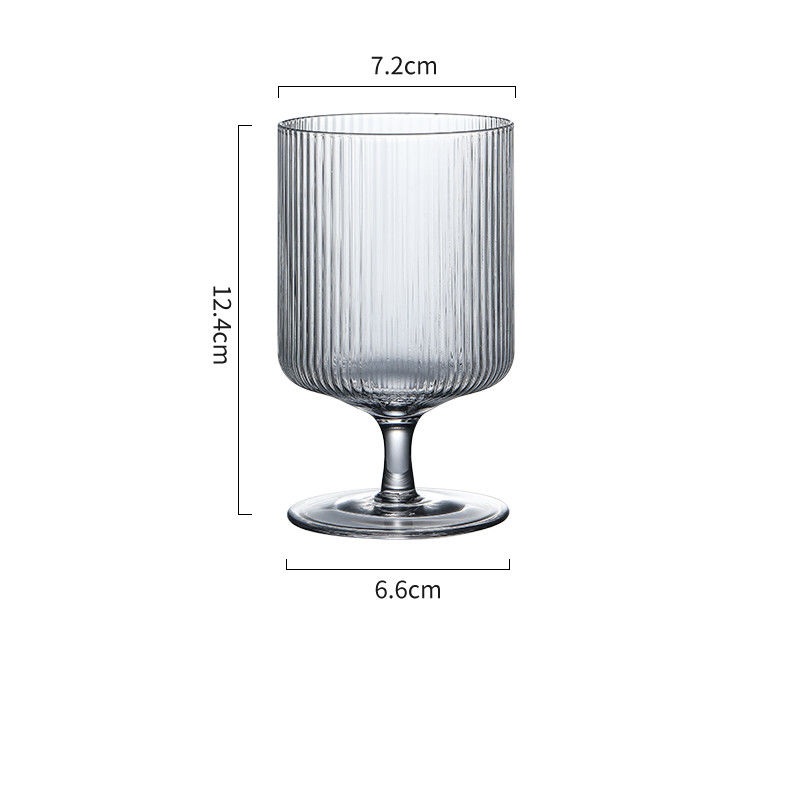 Ly thủy tinh sọc đơn giản / Ly thủy tinh sọc kem / Ly thủy tinh gia dụng / Ly sữa chua / Ly nước trái cây / Pudding Cup