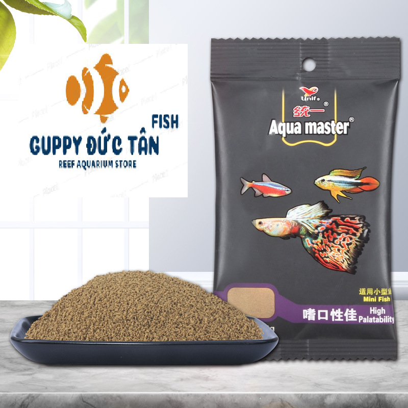 Thức ăn cho cá bảy màu, cám Aqua master