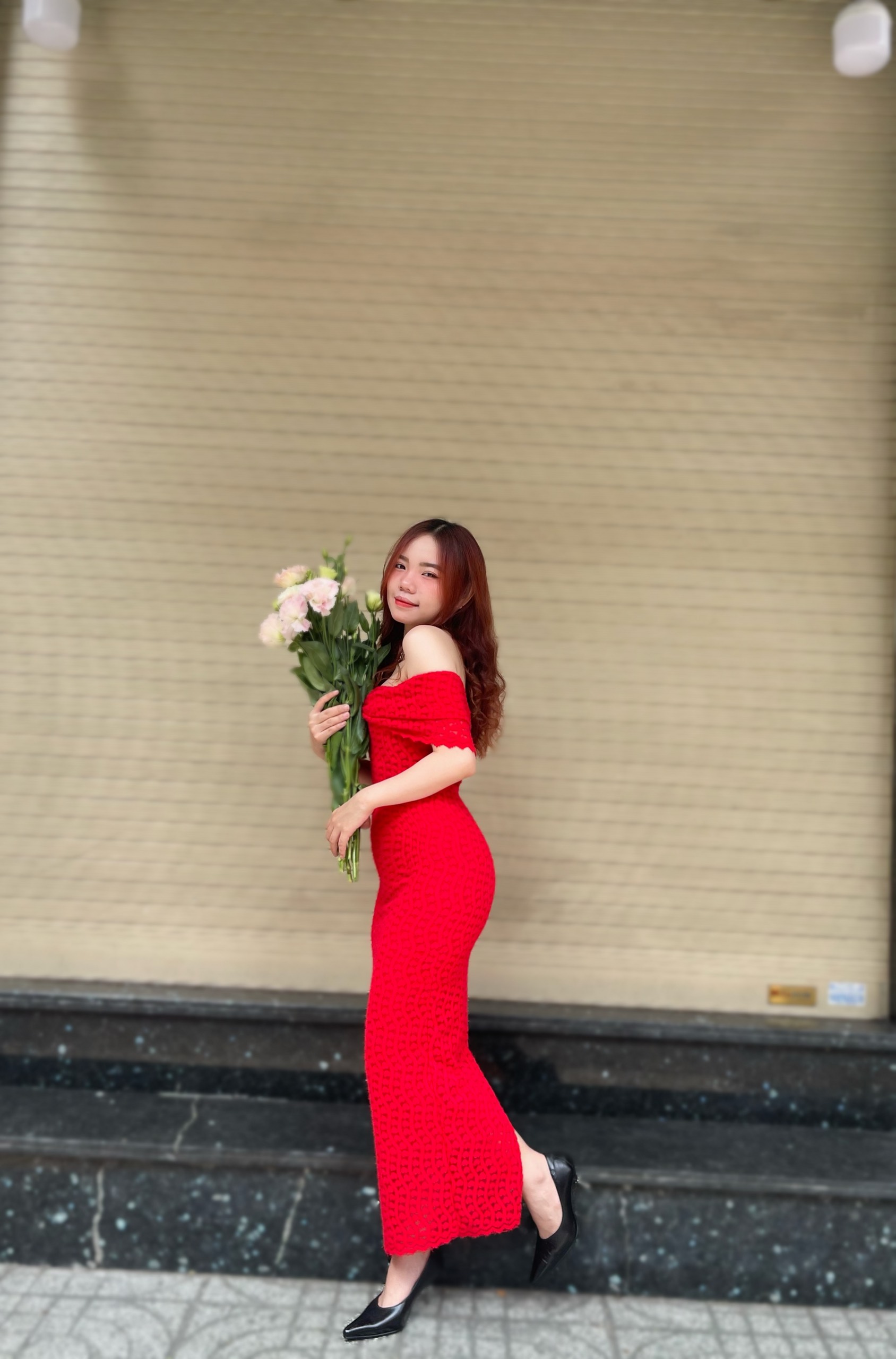 Đầm Ren Ôm Body Trễ Vai NEW (Kèm Ảnh Thật Shop Chụp)