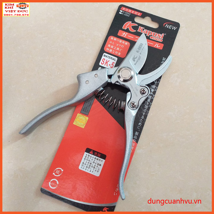 KÉO CẮT CÀNH KAPUSI BẠC K-0850 NHẬT